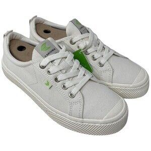 NEW Cariuma OCA Low Sneaker Men's Size 7 Off White Canvas Shoes Women's 8.5